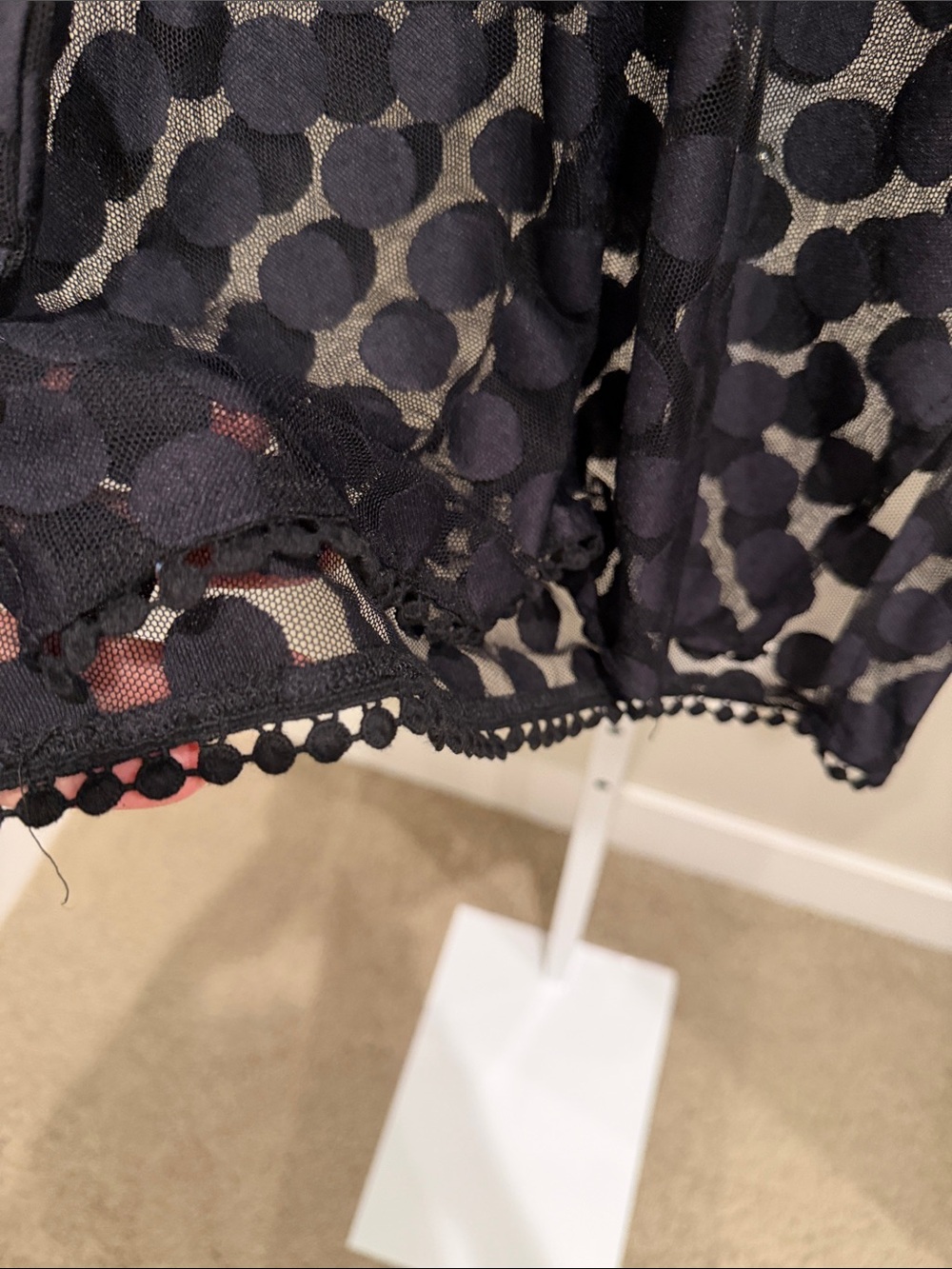 Sheer Black Polka Dot Cover-Up - Picture 4 of 4